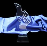 Thumb Shape Crystal Glass Trophy