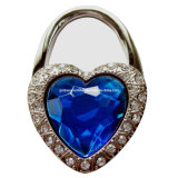 Promotion Gift Crystal Heart Stone Folding Purse Hook (GO49)