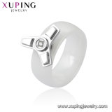 15465 Xuping Ceramic Jewelry, Gyro Rotation Stainless Steel Ceramic Ring