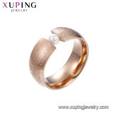 15102 Xuping New Design Jewelry Imitation Pearl Tension Set Rose Gold Color Finger Ring for Ladies