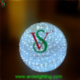 3D Crystal Sphere Motif Lights White Flashing LED Ball Lights