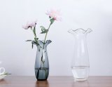Wholesale Beautiful Crystal Transparent Glass Flower Colorful Vase for Home Decoration