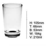 Simple Machine Made Clear Flat Glass Cups for Rental Market Sdy-F0022