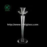 Glass Candle Holder with Single Post by BV (8*9.5*31.5)