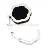 Flower Shape Handbag Hook with Black Enamel (Bag hanger-05)