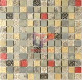 Wall and Floor Used Marble with Resin Glass Mosaic (CSR060)