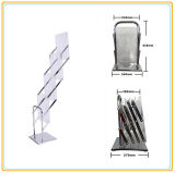 A4 Crystal Folding Magazine Material Stand/Acrylic Brochure Holders