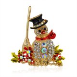 Simple Design Style Cheap Safety Metal Zinco Alloy Christmas Brooch