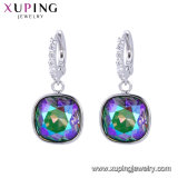 Fashion Square Shape Crystals From Swarovski Gold Rhodium Plated Jewelry Earrings