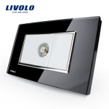 Livolo 1 Gang Standard Wall Crystal Glass Satellite TV Socket (VL-C391ST-81/82)