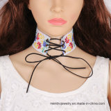 New Fashion Jewelry Cloth Embroidery Women Choker Necklace