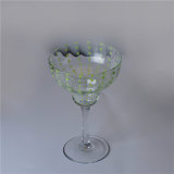Margarita Glass with Green Dots