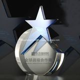 Crystal Trophy Glass Awards with Five Star