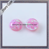 Hot Sale Pink Round Cabochon Synthetic Opal for Sale
