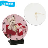 Globalsub Blank Wooden MDF Clock with Your Image Printing Round Shape