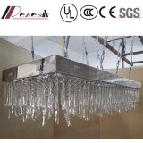 High Quality Hanging Project Lamp Rectangular Luxury Clear Crystal Chandelier