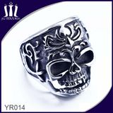 Yr014 Black Oil Painting Skull Finger Ring