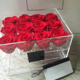 Factory Premium Crystal Clear Acrylic Flower Box for Roses Display