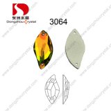 China Wholesale High Refraction Lead Free Machine Cut Decorative Loose Flatback Crystal for Wedding Dress