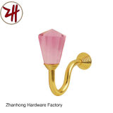 Zinc Alloy Beautiful Window / Curtain Hook with Color Crystal (Zh-8701)