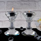 Classical Crystal Glass Candle Holder Candlestick 4