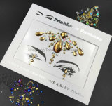 Temporary Face Stickers Easy to Operate Face Gems Rhinestone Temporary Tattoo Skin Stickers (SR-17)