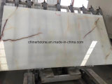 Chinese White Onxy Marble Slab for Countertop, Sink, Bathroom Top, Steps