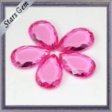 Whole Sale Luminous Shining Pink Pear Shape Crysatl Glass