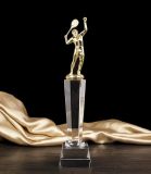Tennis Crystal Glass Trophy Award for Sports Souvenir