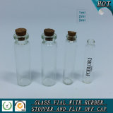 1ml 2ml 3ml Clear Cosmetic Glass Vial with Wooden Lid