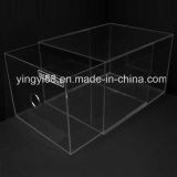 Large Premium Clear Acrylic Shoe Box with Slide out Drawer