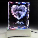 Crystal Engraved with Wedding Photos for Wedding Gifts