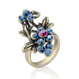 Retro Style Alloy Jewelry Grape Cluster Color Stone Ring