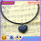 Fancy Black Heart Shape Crystal Necklace 14917