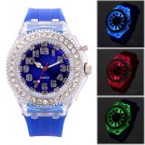 2016 Fashion Crystal Silicone Band Jelly Watch for Promotional