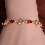 5 Colorful Austrian Crystal Fashion Heart Chain Bracelet