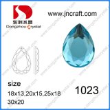 Aquamarine Pear Shape Mirror Flat Back Glass Stones (can drill holes) for Jewelry Accessories