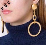 European America Style Fashion Indian 18K Gold Hoop Earring for Women