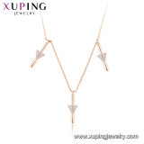 44274 Fashion 18K Gold Bead Cross Jewelry Necklace in Metal Alloy