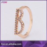 18K Gold Plated Pave CZ Diamond Alphabet Letter B Initial Ring
