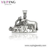 33833 The New Listing Simple Lovely Famliy Elepant Cheap Silver Gold Elephant Pendant