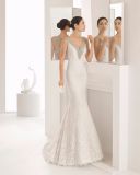 Crystals Neckline Mermaid Lace Wedding Gown Bridal Dresses