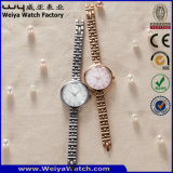 Custom Brand Logo Quartz Watch Fashion Digital Watches of Gold Color (WY-17001D)
