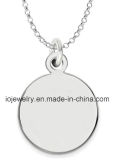 Round Ss Jewelry Dog Tag Pendant Necklace