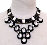 Woman Fashion Waterdrop Crystal Collar Necklace Costume Jewelry (JE0186)