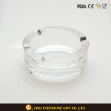 Crystal Round Glass Ashtray with Custom Logo and Artwork