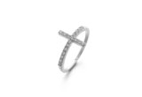 Fashion 925 Sterling Silver Cross Ring with CZ