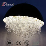 Modern Unique Oval Crystal Pendant Lamp for Luxury Hotel