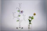 Three Poster Clear Candle Holder for Wedding Decoration