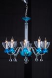 Blue Glass Chandelier Lamps (QD007-8L)